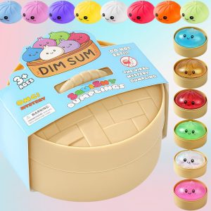 classic-shop 2 Dumpling Squishy Mystery Box, Random 1 of 14 Colors